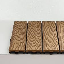 Wood Plastic Composite Patio Deck Tiles
