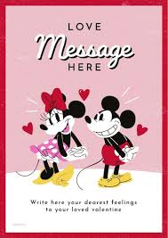 mickey and minnie mouse valentines card