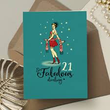 21st birthday card for her fabulous 21
