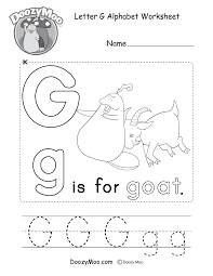 letter g alphabet activity worksheet