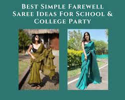simple farewell saree ideas for
