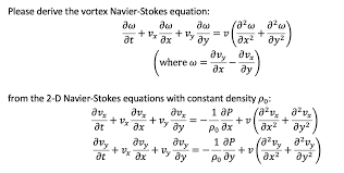 Vortex Navier Stokes Equation
