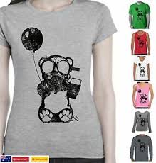 Details About Atom Bear Balloon Gas Mask Retro Teddy Funky New Top Funny T Shirts Size Charts