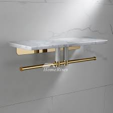 Polished Brass Bathroom Shelf