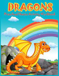 Both boys and girls will enjoy coloring all 20 of the most adorable dragon drawings. Dragons Preschool Basics Activity Workbook Dragons Coloring And Activity Book For Kids Ages 4 8 Coloring Number Tracing Counting Shape Puzzles A
