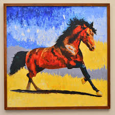 Handmade Painting Horse 30x30 Inches