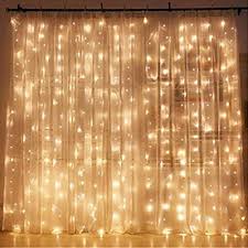 Twinkle Star 300 Led Window Curtain String Light 9 8 Ft Warm White