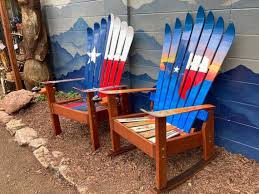 Hand Painted Texas Flag Mural Chair