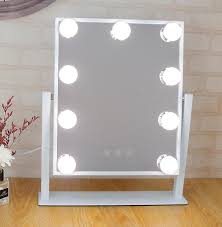 hollywood mirror with large bright