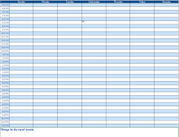 excel template daily schedule