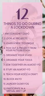 things to do during a lockdown knotions