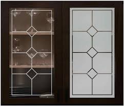 Cabinet Glass With Frosted Designs