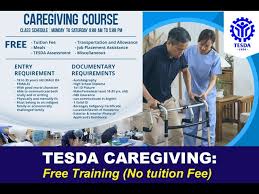 tesda caregiving free training no