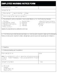 Employee Reprimand Template Form Business Warning Letter