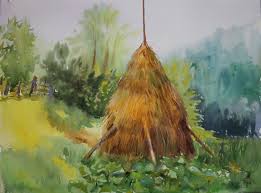 Haystack Painting By Tatiana