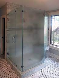 Custom Etched Glass Shower Glass