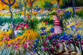 Claude Monet The Iris Garden At Giverny