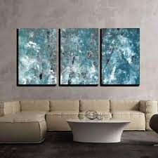 Teal And Grey Abstract Art Painting