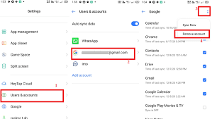 how to remove previously synced google