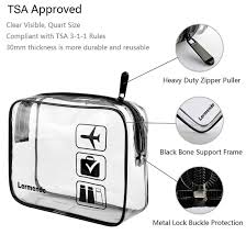 clear toiletry bag 3 pack tsa approved