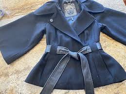 4 Sleeve Leather Belted Coat Size