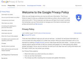 tech company privacy policies don t