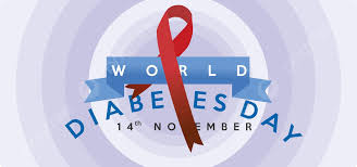 background world diabetes day with blue