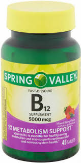Tablets, capsules, drops and injections. Spring Valley Mixed Berry Fast Dissolve B12 Vitamin Supplement Tablets 5000mcg 45 Count For Sale Online Ebay