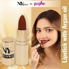 ny bae argan oil infused matte lipstick runway range backse look 12 4 5 g purple rich colour full coverage long lasting free