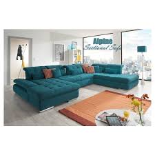 Alpine Modern Sectional Sofa With Bed