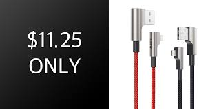 Grab Aukey S 2 Pack Of Right Angle Lightning Cables For Just 11 25 Redmond Pie