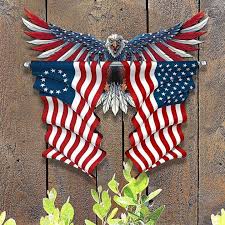 American Flag Eagle Wall Art 15 Inch