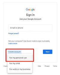 how to create a google account without