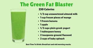 the green fat blaster is a weight loss smoothie recipe packed with fiber vitamins and high in omega 3s