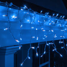 blue icicle lights white wire