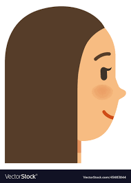 head profile cute cartoon person