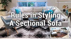 rules in styling a sectional sofa mf