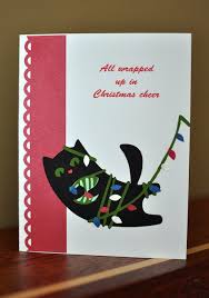 These diy christmas cards are so simple to craft and take very little time to throw together making them. Cricut Meow Cart Christmas Card Craftin In Van
