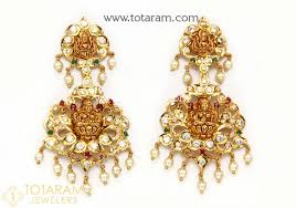 temple jewellery 22k gold lakshmi