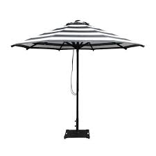 Black White Striped Market Umbrellas