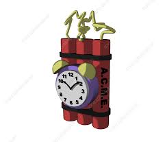 time with timer cartoon stock