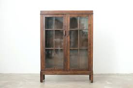 wood and glass cabinet antique glass