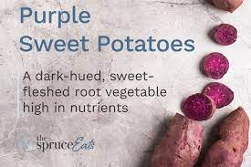 * for complete nutrition fact information download the inlivo app. What Are Purple Sweet Potatoes