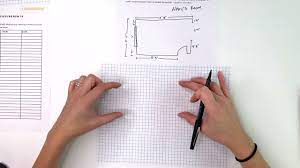 floor plan with graph paper