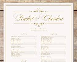 Ivory Gold Wedding Seating Chart Classic Glam