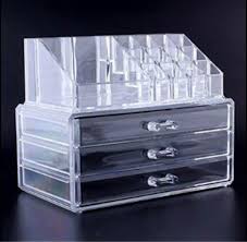 acrylic cosmetic organizer 3 drawers
