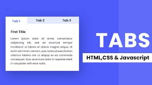 how to create tabs using html css and