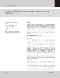 Pdf Growth Of Indias Equity Derivatives Market An