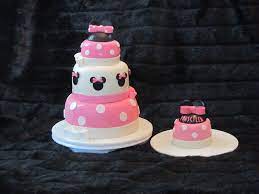 Minnie Mouse 1st Birthday Cake 3 Tier Cakecentral Com gambar png