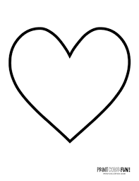 Hearts come in all shapes and sizes, like people. Blank Heart Shape Coloring Pages Crafty Printables Print Color Fun